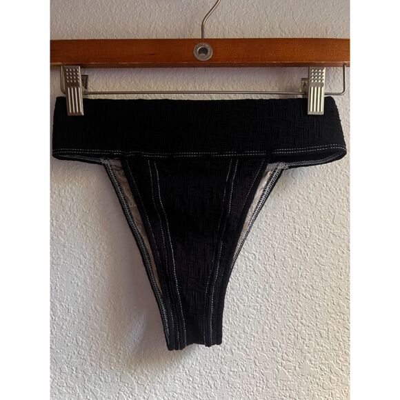 Free People free-est Dylan High-Waist Bikini Bottoms - Black - Size XSmall - Picture 2 of 11